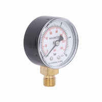 Манометр Standart d50 мм, 1/4"З із нижнім підключенням (латун.) 0-10 бар SD17010B Thermo Alliance