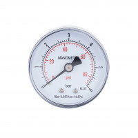 Манометр Standart d50 мм, 1/4"З із заднім підключенням (латун.) 0-6 бар SD1716B Thermo Alliance