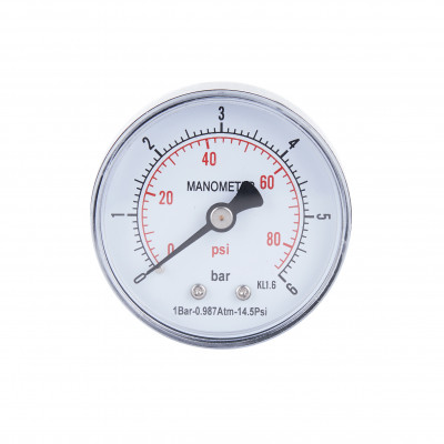 Манометр Standart d50 мм, 1/4"З із заднім підключенням (латун.) 0-6 бар SD1716B Thermo Alliance Манометр Standart d50 мм, 1/4"З із заднім підключенням (латун.) 0-6 бар SD1716B Thermo Alliance
