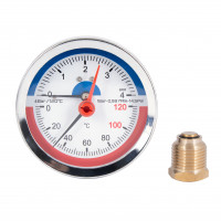 Термоманометр SD Plus 80 мм 1/2", заднє підмикання SD1734B