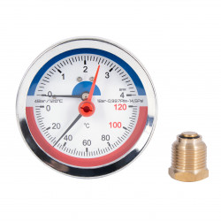 Термоманометр SD Plus 80 мм 1/2", заднє підмикання SD1734B