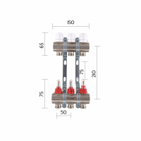 Колектор з витратомірами SD Plus 1" 3 виходи SD235W3