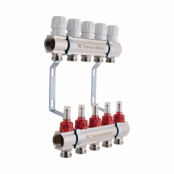 Колектор з витратомірами SD Plus 1" 5 виходи SD235W5