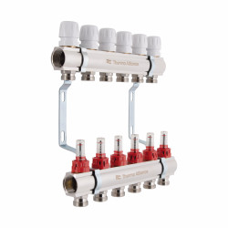 Колектор з витратомірами SD Plus 1" 6 виходів SD235W6