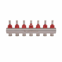 Колектор з витратомірами SD Plus 1" 7 виходів SD235W7
