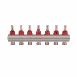 Колектор з витратомірами SD Plus 1" 7 виходів SD235W7