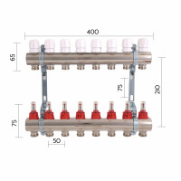 Колектор з витратомірами SD Plus 1" 8 виходів SD235W8
