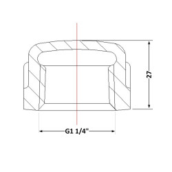 Заглушка чавунна 1" 1\4 внутрішня ріізьба Заглушка чавунна 1" 1\4 внутрішня ріізьба