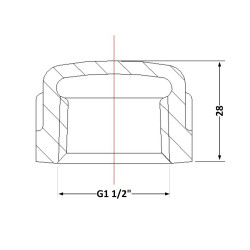 Заглушка чавунна 1" 1\2 внутрішня різьба Заглушка чавунна 1" 1\2 внутрішня різьба