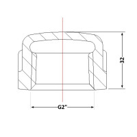 Заглушка чавунна 2" внутрішня різьба
