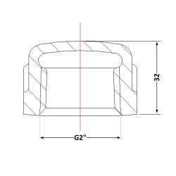 Заглушка чавунна 2" внутрішня різьба Заглушка чавунна 2" внутрішня різьба