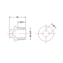 Заглушка чавунна 1" 1\2 зовнішня різьба Заглушка чавунна 1" 1\2 зовнішня різьба