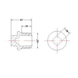 Заглушка чавунна 2" зовнішня різьба Заглушка чавунна 2" зовнішня різьба