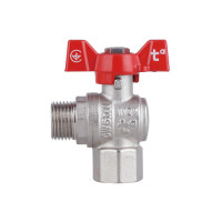 Кран кульовий 1\2" внутрішня * 1/2 зовнішня для води кутовий (метелик) SF267W15 Кран кульовий 1\2" внутрішня * 1/2 зовнішня для води кутовий (метелик) SF267W15