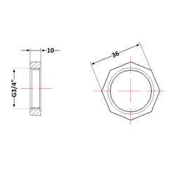 Контргайка чавунна 3\4" Контргайка чавунна 3\4"