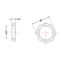 Контргайка чавунна 1"