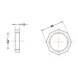 Контргайка чавунна 1" Контргайка чавунна 1"
