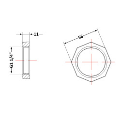 Контргайка чавунна 1" 1\4 Контргайка чавунна 1" 1\4