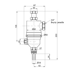 Фільтр з магнітом Icma 3/4" №747