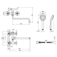 Змішувач (CRM) 30 21 140S для ванни довгий (б) Lidz Змішувач (CRM) 30 21 140S для ванни довгий (б) Lidz