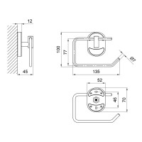 Аксесуар (CRM) - 114.03.03 тримач для туал. паперу без кришки Lidz