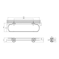 Lidz Полиця скляна з обмежувачем 52*16см 114.09.02 Lidz Полиця скляна з обмежувачем 52*16см 114.09.02
