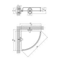 Аксесуар (CRG) - 114.10.01 полиця скляна кутова Lidz Аксесуар (CRG) - 114.10.01 полиця скляна кутова Lidz