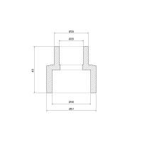 Муфта PPR Thermo Alliance 40х25 Муфта PPR Thermo Alliance 40х25