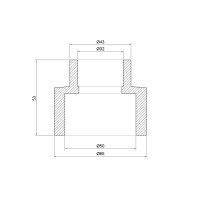 Муфта PPR Thermo Alliance 50х32 Муфта PPR Thermo Alliance 50х32