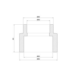 Муфта PPR Thermo Alliance 63х50