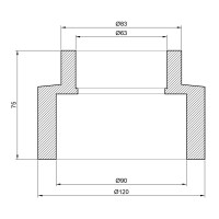 Муфта PPR Thermo Alliance 90х63 Муфта PPR Thermo Alliance 90х63