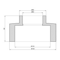 Муфта PPR Thermo Alliance 110х63 Муфта PPR Thermo Alliance 110х63