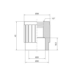 Муфта PPR Thermo Alliance 25х1\2" ВР