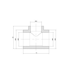 Трійник PPR Thermo Alliance 40х32х40 Трійник PPR Thermo Alliance 40х32х40