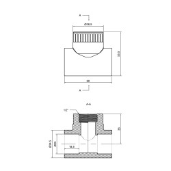 Трійник PPR Thermo Alliance 25х1\2"х25 ВР