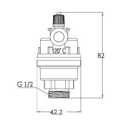 Повітровідвідник Forte 1/2"З нікел., з клапаном SF243W15 Thermo Alliance