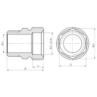 Муфта обтискна SD Forte 20х1/2" ЗР SF172W2015