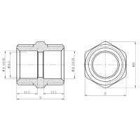 Муфта обтискна SD Forte 20х3\4" ЗР SF172W2020 Муфта обтискна SD Forte 20х3\4" ЗР SF172W2020