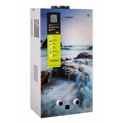 Колонка газова димохідна Thermo Alliance JSD20-10GA 10 л панель скляна з малюнком море Колонка газова димохідна Thermo Alliance JSD20-10GA 10 л панель скляна з малюнком море