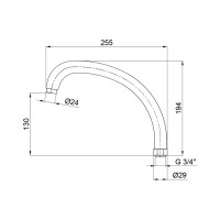 Гусак (CRM) - 54 01 273 00 для кухні Lidz