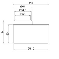 Редукція каналізаційна TA Sewage 110х50 коротка Редукція каналізаційна TA Sewage 110х50 коротка