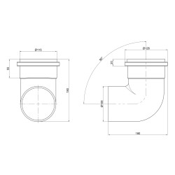 Коліно PPR каналізаційне TA Sewage 110, 90° Коліно PPR каналізаційне TA Sewage 110, 90°