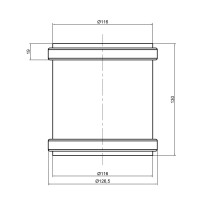 Муфта PPR каналізаційна TA Sewage 110 Муфта PPR каналізаційна TA Sewage 110