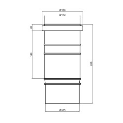 Муфта PPR каналізаційна TA Sewage 110 компенсаційна