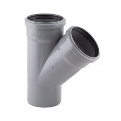 Трійник PPR каналізаційний TA Sewage 110, 45° Трійник PPR каналізаційний TA Sewage 110, 45°