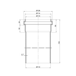 Труба PPR каналізаційна TA Sewage 110х2,7, 0,15 м Труба PPR каналізаційна TA Sewage 110х2,7, 0,15 м