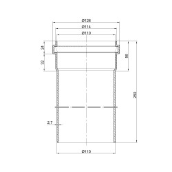 Труба PPR каналізаційна TA Sewage 110х2,7, 0,25 м Труба PPR каналізаційна TA Sewage 110х2,7, 0,25 м