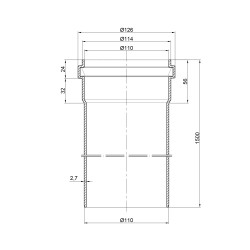 Труба PPR каналізаційна TA Sewage 110х2,7, 1,5 м Труба PPR каналізаційна TA Sewage 110х2,7, 1,5 м