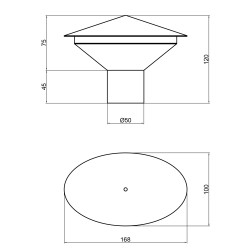 Грибок вентиляційний PPR TA Sewage 50