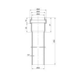 Труба PPR каналізаційна TA Sewage 32х1,8, 0,25 м Труба PPR каналізаційна TA Sewage 32х1,8, 0,25 м